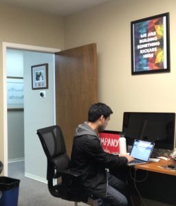 Startup recruiting team at work