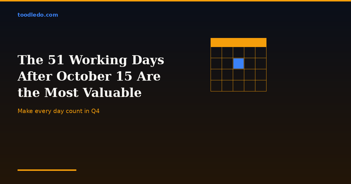 The 51 Working Days After October 15