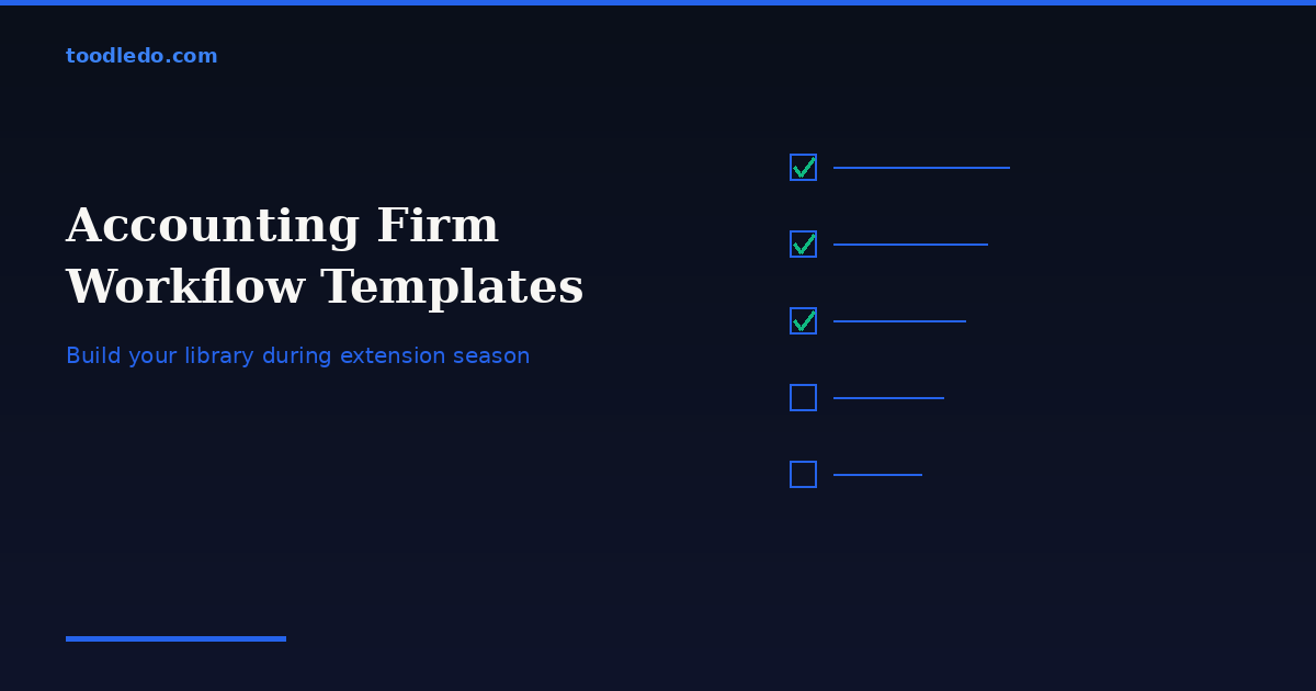 Accounting Firm Workflow Templates