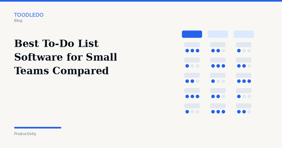 Best to-do list software for small teams compared in 2026