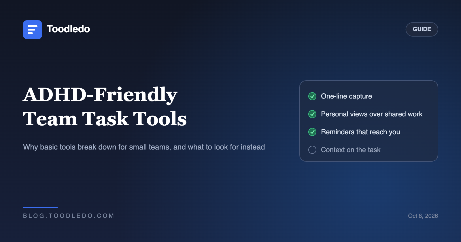 A beginner's guide to ADHD-friendly team task tools