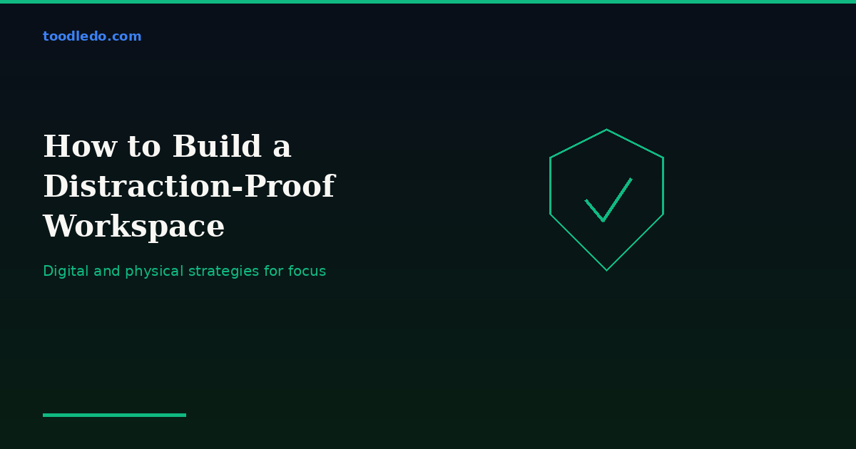 How to Build a Distraction-Proof Workspace - Toodledo Blog