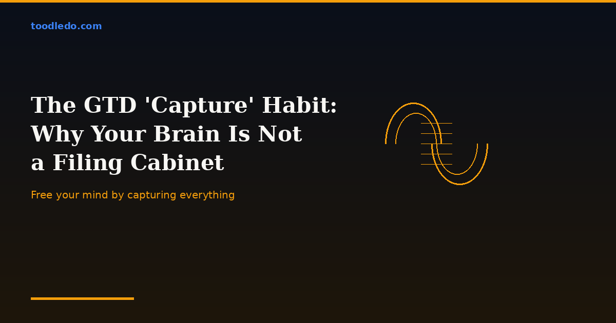 The GTD Capture Habit: Why Your Brain Is Not a Filing Cabinet - Toodledo Blog