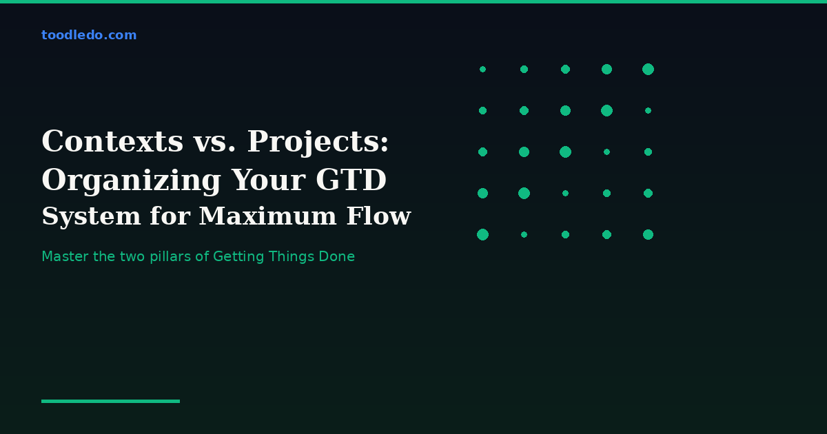 Contexts vs. Projects: Organizing Your GTD System for Maximum Flow
