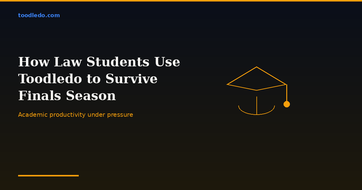 How Law Students Use Toodledo to Survive Finals Season - Toodledo Blog