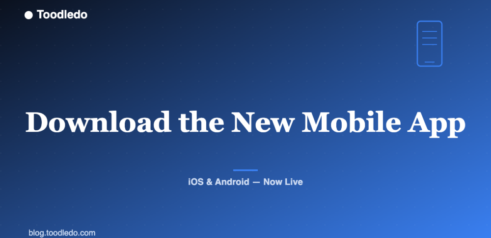 Download the New Mobile App — Toodledo Blog featured image